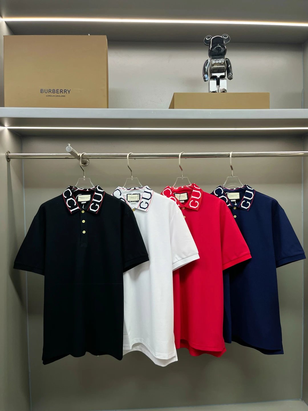 Gucci T-shirt Neckline Letters logo Embroidery POLO Shirt Lapel Short Sleeve25ss New Unisex Style OS Loose T Summer Half Sleeve Business Shirt Plus Size T-Shirt