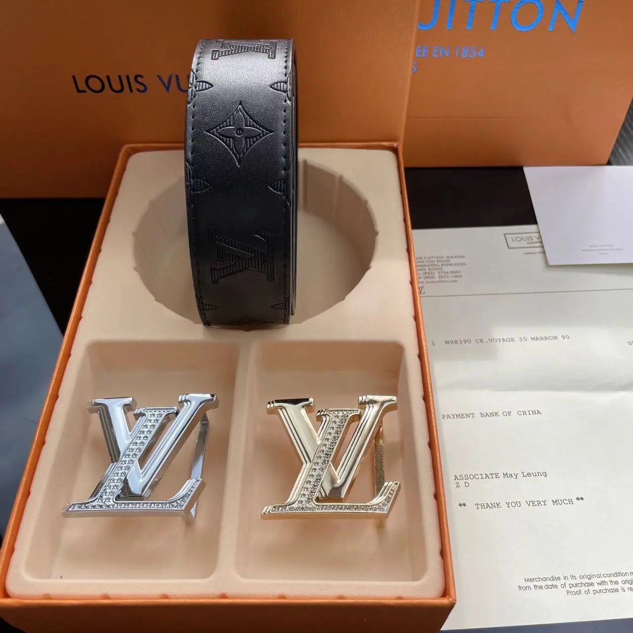 Louis Vuitton LV Belt Double Buckle Gift Box Belt