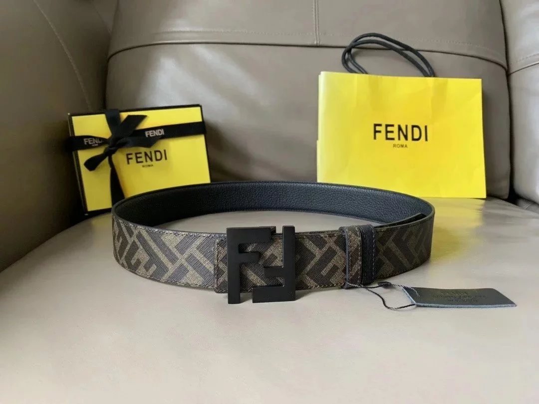 FENDI Belt Top version In Stock High Quality Genuine Leather New Men's Belt Fashion All-Match Casual Monster Belt Pant Belt Unisex