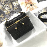 Dior Women's Bag Top version 【Original Order】2021New Women's Bag Qixi Limited Love Travel Cosmetic Bag Box Bag Shoulder Crossbody Handbag