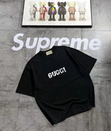 Gucci T-shirt Joint Name=Vintage Print on the Back logo round Neck Short Sleeve25ss New pure cotton T Unisex T-Shirt OS Loose Fit Base Shirt Top Half Sleeve T-Shirt