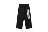 Balenciaga Sweatpants Large Letters logo Straight Leg Sweatpants Sports Pants Autumn Unisex Long Pants Drawstring Winter Loose Plus Size Casual Pants High Waist