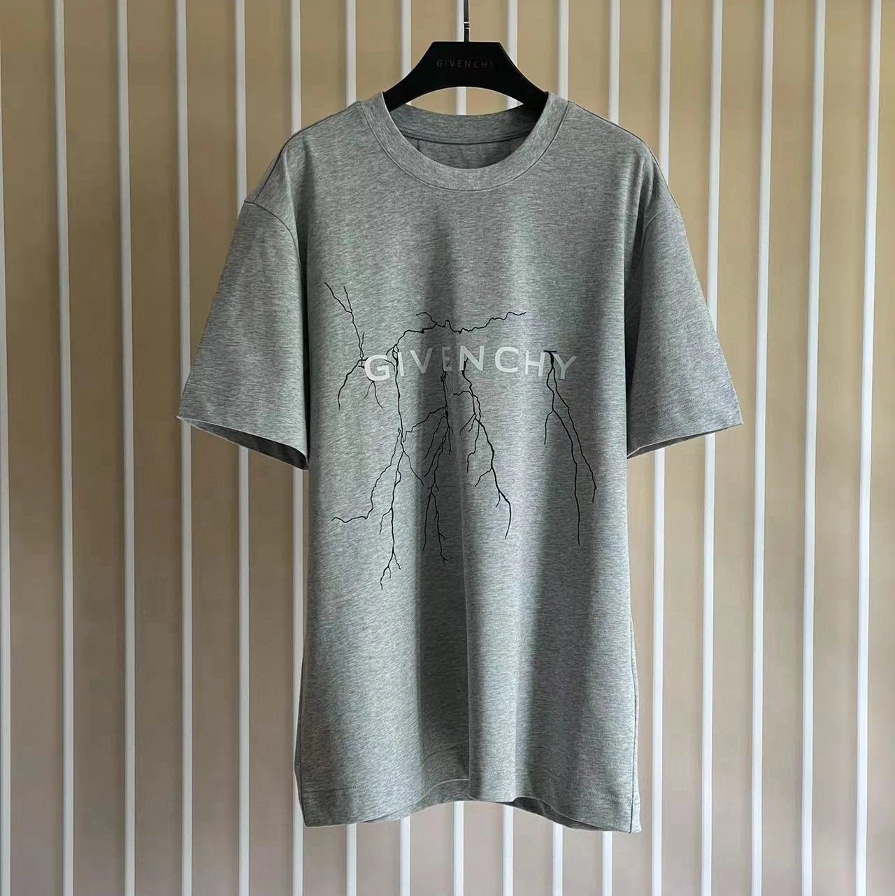 Givenchy T-shirt Top Version Counter Same Collection1Cotton Short Sleeve T T-shirt Men's and Women's Loose Bottoming Shirt2024New Summer