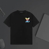 Louis Vuitton LV T-shirt Chest Patchwork Letter Print logo round Neck Short Sleeve25ss New Pure Cotton Unisex Style T Casual T-Shirt Base Layer Shirt OS Loose Fit Half Sleeve Top Plus Size