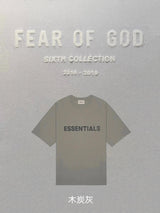 ESSENTIALS T-shirt Top Checked Double Line New Letter Ordinary Short Sleeve Top High Street Loose T T-shirt