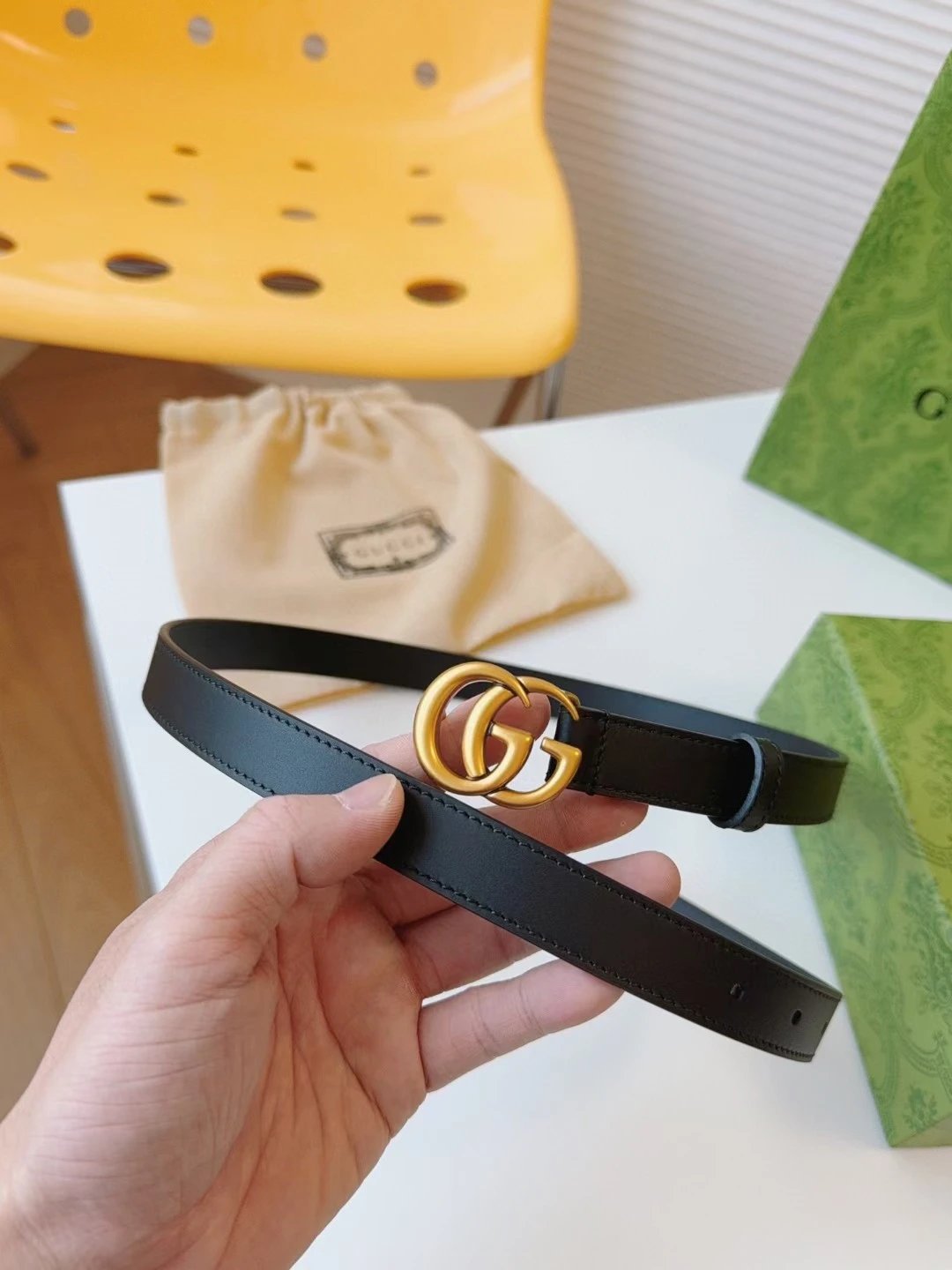 Gucci Belt Top version 《Full Package》New Original Women's Belt2.0Genuine Leather Belt Women's Pair g Belt Men's Fashion Casual Original Leather Gujia Belt GG Home Pant Belt Female Guqi Guqi Shi Belt Feila Grid