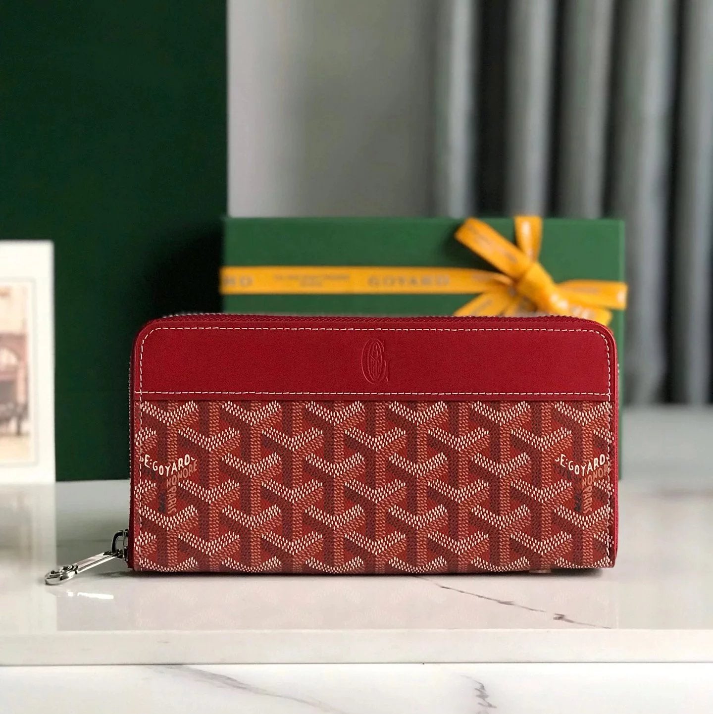 Goyard Bag Top version 【Super Original Leather】New Product MATIGNON Long Zip Wallet Handbag Card Holder Card Holder Contains12One Card Slot、Central Zipper Pocket and Two Large Storage Compartments、Cards Can Be Placed、Paper note、Coins and Other Daily Docum