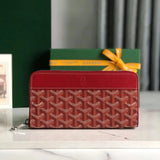 Goyard Bag Top version 【Super Original Leather】New Product MATIGNON Long Zip Wallet Handbag Card Holder Card Holder Contains12One Card Slot、Central Zipper Pocket and Two Large Storage Compartments、Cards Can Be Placed、Paper note、Coins and Other Daily Docum