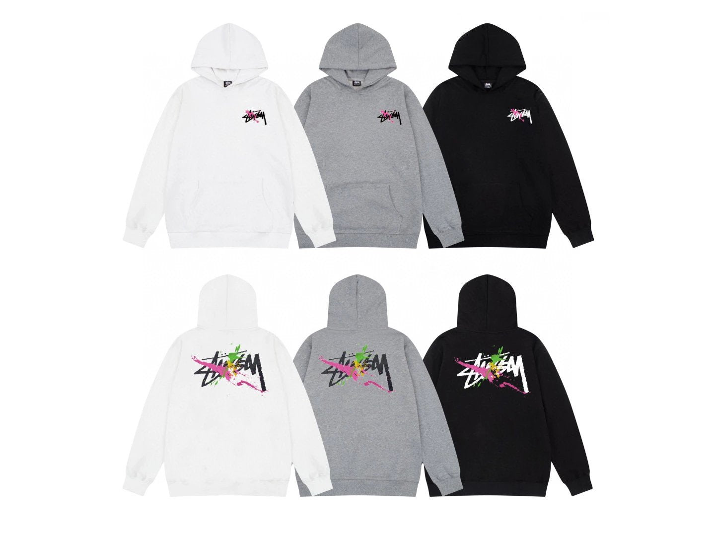 Stussy Hoodie Top Meimei Fashion Brand Classic Basic Style Hoodie World Parade Men's and Women's Couple Hooded Dice Sweater