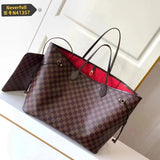 Louis Vuitton LV Women's Bag Top version Original Leather Large Presbyopic Chessboard Shopping Bag Shoulder Portable Mother and Child Bag Women's Bag M40990M40991M41180N41357N41604N41360neverfull Large Tote Bag