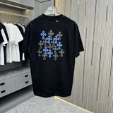 Chrome Hearts T-shirt Back Patch Embroidery logo round Neck Short Sleeve25ss New Pure Cotton Unisex Style T T-shirt OS Loose Fit Base Shirt Half Sleeve T-Shirt Top Half Sleeve
