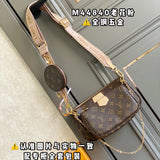 Louis Vuitton LV Women's Bag Top version 2021New Popular Five-Piece Set Mahjong Bag Multi-Purpose Handbag Crossbody Shoulder Bag Handbag Five-in-One Three-Way Back Bag Women's Bag