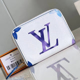 Louis Vuitton LV Wallets/Clutches Top version 【Exclusive Real Shot】Brand New White Silk Screen GiantMonogram Printing Series Cosmetic Bag Wallet Card Bag Genuine Leather Women's Bag