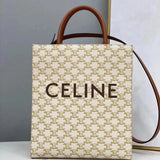Celine women's bag Top version 【Level Surrogate Shopping】New TriompheMiniTote Tote Arc De Triomphe cabas Presbyopic Tote Vertical Mini Phone Bag Medium Presbyopic Portable Shopping Bag Shoulder Bag Messenger Bag Selin Women's Bag Men's Bag191542194372