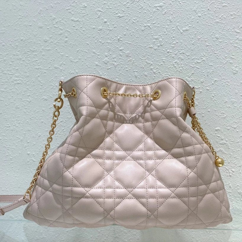 Dior Women's Bag Top version 【Version】Level Surrogate Shopping2023Summer New Ladies ammi Small Golden Beads Steamed Pork Dumplings Bag Small Golden Balls Sheepskin Handbag Women's Bag Cloud Bag Steamed Pork Dumplings Bag Shoulder Messenger Bag Clutch Bag