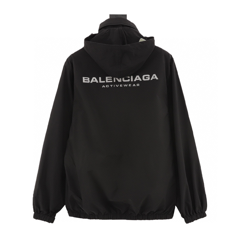 Balenciaga Jackets Laser Reflective Printed Waterproof Jacket Jacket Coat for Men and Women