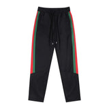 Gucci Sweatpants Classic Ribbon Double Straight Sweatpants Sports Pants Autumn Men's and Women's Same Long Pants Drawstring Winter Loose plus Size Casual Pants High Waist