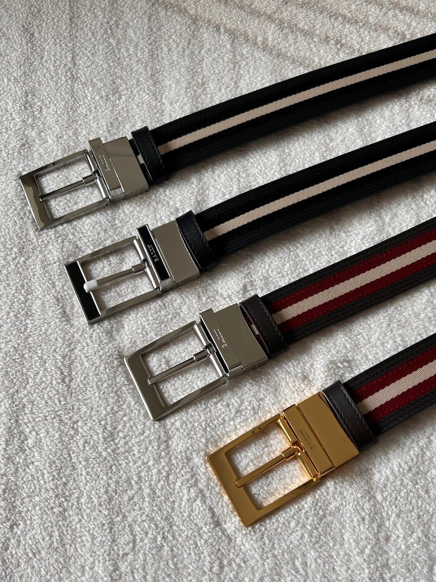 Bally Belt Top version Original Single Belt Counter New Men's Double-Sided Casual Business Belt Wide3.4cm Double-Sided Head Layer Cowhide Belt First Layer Cow Leather Belt Men and Women Business Casual Belt Belt Men's Leather Belt