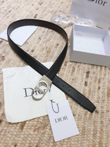 Dior Belt Top version Universal Belt Width for Men and Women3.5cm Counter Full Set of Packaging Original Leather Material Classic Presbyopic Full Printed Canvas Full Stand Leather Lychee Pattern Bottom Letter Buckle Support NFC Chip Scanning
