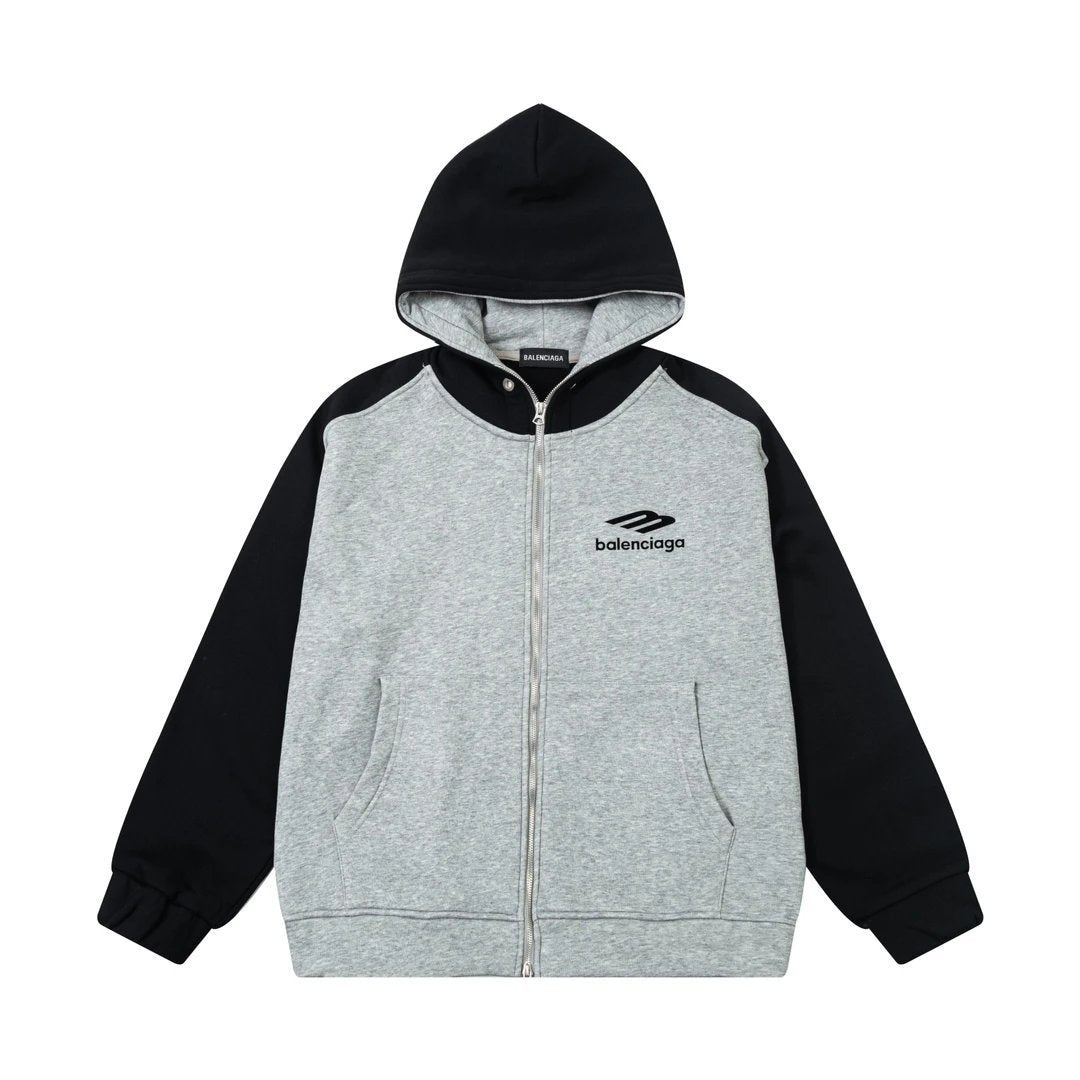 Balenciaga Hoodie New Hooded Zipper Sweatshirt Jacket Outdoor Camping Hiking Sports Casual Unisex Thickened