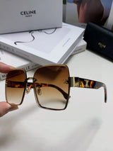 Celine Sunglasses Gold Label Temple Sunglasses Slimming Non-Prescription Unisex Couple Style UV Protection Driving Beach Fishing25ss New Sports Casual Versatile