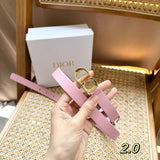 Dior Belt Top version Original Order Original Order Women's Belt Width3.0/2.0cm Genuine Goods Quality Counter Full Set Packaging Original Leather Material Classic Presbyopic Full Printed Canvas Full Vertical Surface Calfskin Lychee Pattern Bottom Letter B