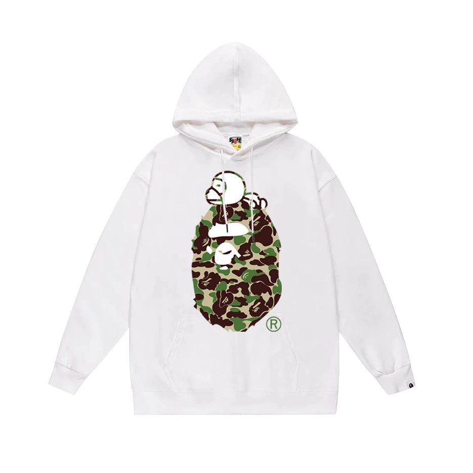 Bape Hoodie 2024Autumn and Winter New Japanese Fashion Brand Pullover plus Size Loose Hoodie Male and Female Couples Wear Teen Fashion Brand Sweater-CY