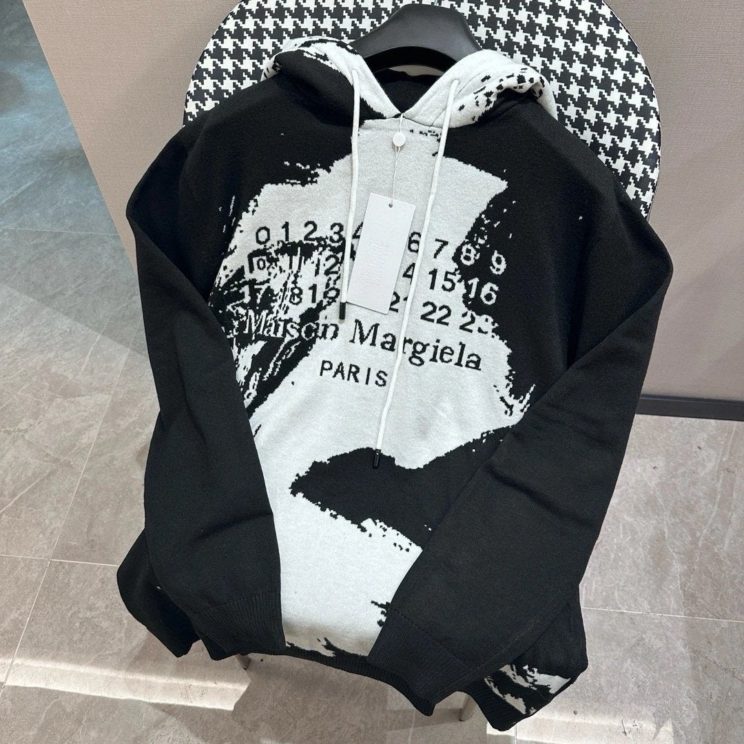 Maison Margiela Hoodie Hoodie Ink Splash Painted Sweatshirt Jacket for Men and Women Couple Style