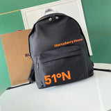 Burberry backpack Top version Bag Unisex Solid Color Nylon Cloth Letter Zipper Fashion Casual Backpack