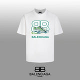 Balenciaga T-shirt Double-breasted B Sneaker Pattern Print logo round Neck Short Sleeve25ss New Pure Cotton Unisex Style T Casual T-Shirt Base Layer Shirt OS Loose Fit Half Sleeve Top Plus Size