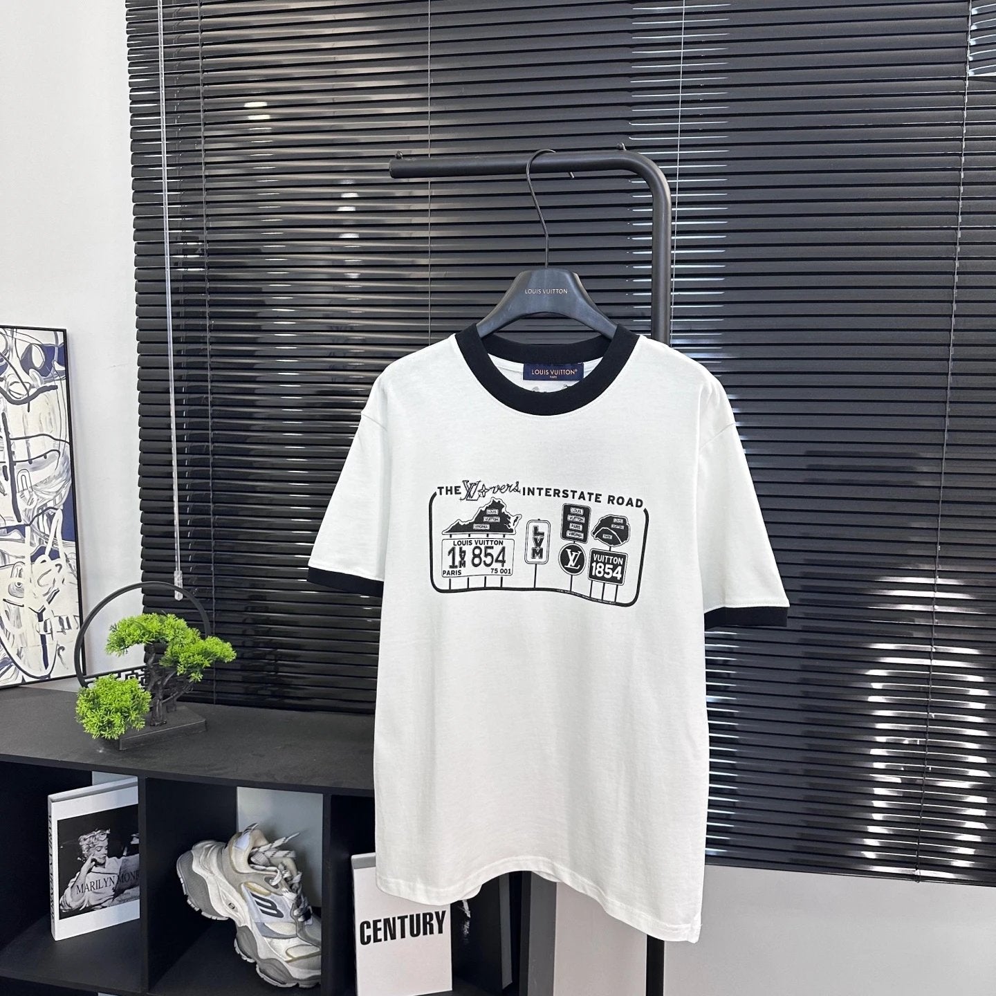 Louis Vuitton LV T-shirt Western Cowboy Series Print Embroidery logo round Neck Short Sleeve25ss New Pure Cotton Unisex Style T T-shirt OS Loose Fit Base Shirt G Home Top Half Sleeve T-Shirt