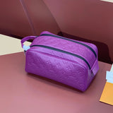 Louis Vuitton LV Wallets/Clutches Top version 【Top with High Version】【LockerDoppKit Toilet Bag】M83112Flower(Silk Screen)Black Color Wash Bag DOPP Toilet Bag/Cosmetic Bag Men's and Women's Bags Handbag Presbyopic M83112Black Flower Wash Bag Large M12641