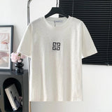 Givenchy T-shirt Front Crystal Print logo round Neck Short Sleeve25ss New Pure Cotton Unisex Style T T-shirt OS Loose Fit Base Shirt Top Half Sleeve T-Shirt