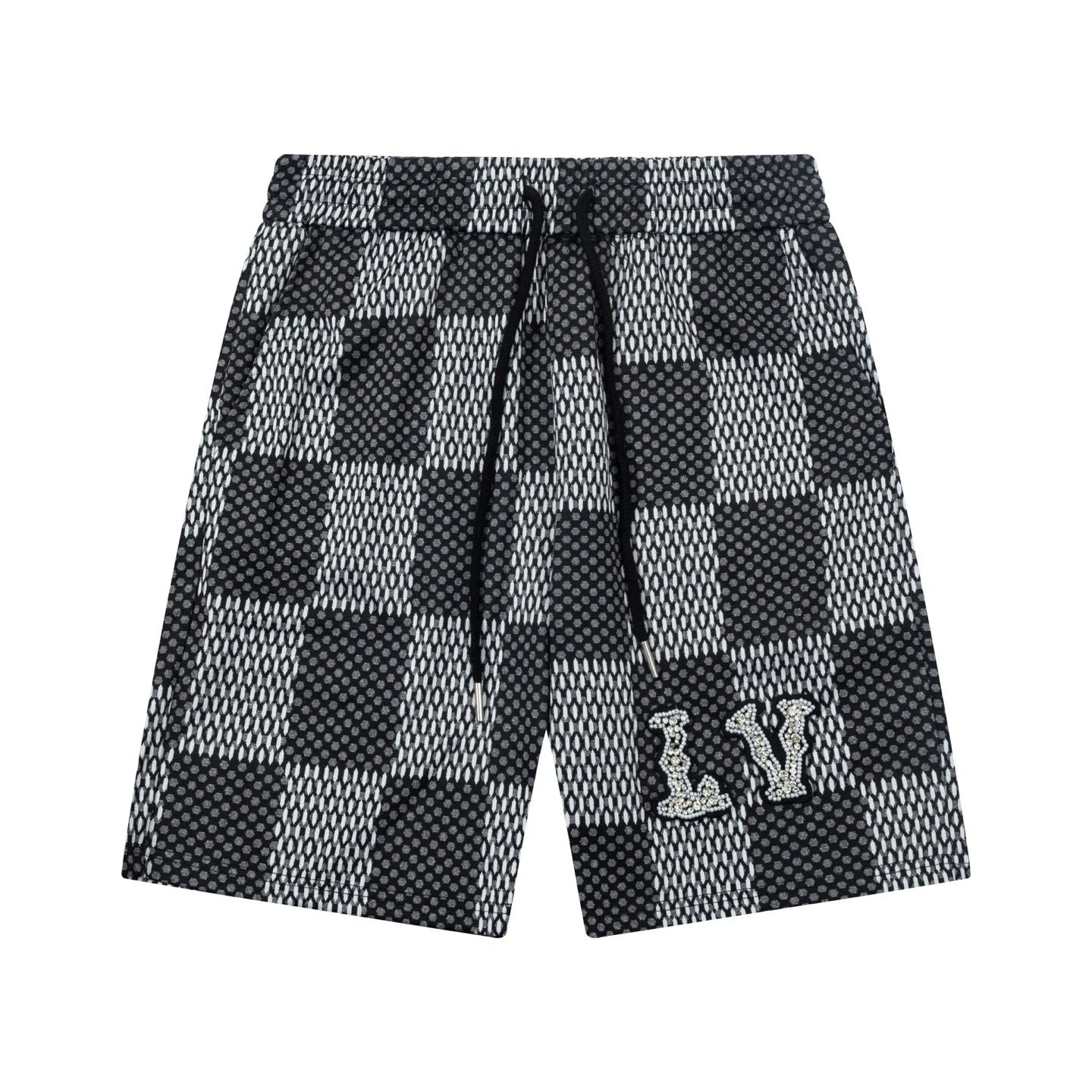 Louis Vuitton LV Shorts Vintage Pattern Jacquard Checkerboard logo Five-point Shorts25ss New Drawstring Casual Summer Pants American Style5Two-in-One Casual Sweatpants for Men and Women, Pure Cotton Joggers