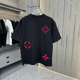Louis Vuitton LV T-shirt Full Print Classic Logo Logo Crew Neck Short Sleeve25ss New Pure Cotton Unisex Style T T-shirt OS Loose Fit Base Shirt Short Sleeve T-Shirt Top