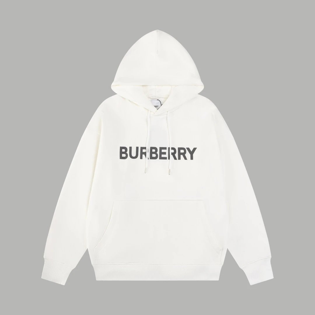 Burberry Hoodie Foam Print Hooded Sweatshirt Pure Cotton Jacket Hoodie Top Unisex Sports Casual OS Loose fit versatile style