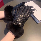 Chanel Gloves Gloves Autumn and Winter Lazy Rabbit Fur Sheepskin Gloves