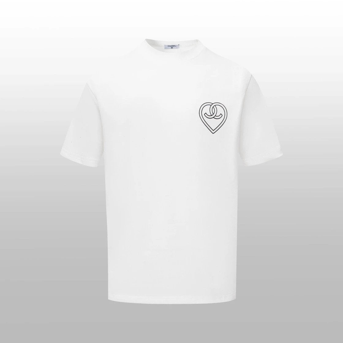 Chanel T-shirt Letter Printed Love Short Sleeve

-Color：White

-Size：XSSML

-Accessories:Full Set of Customized Accessories

-Version：Loose

-No Gender Distinction between Men and Women