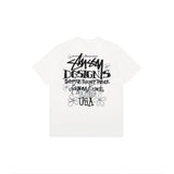 Stussy T-shirt Top Version Fashion Brand Plush Dice Summer Men's and Women's Same Style Short Sleeve T T-shirt