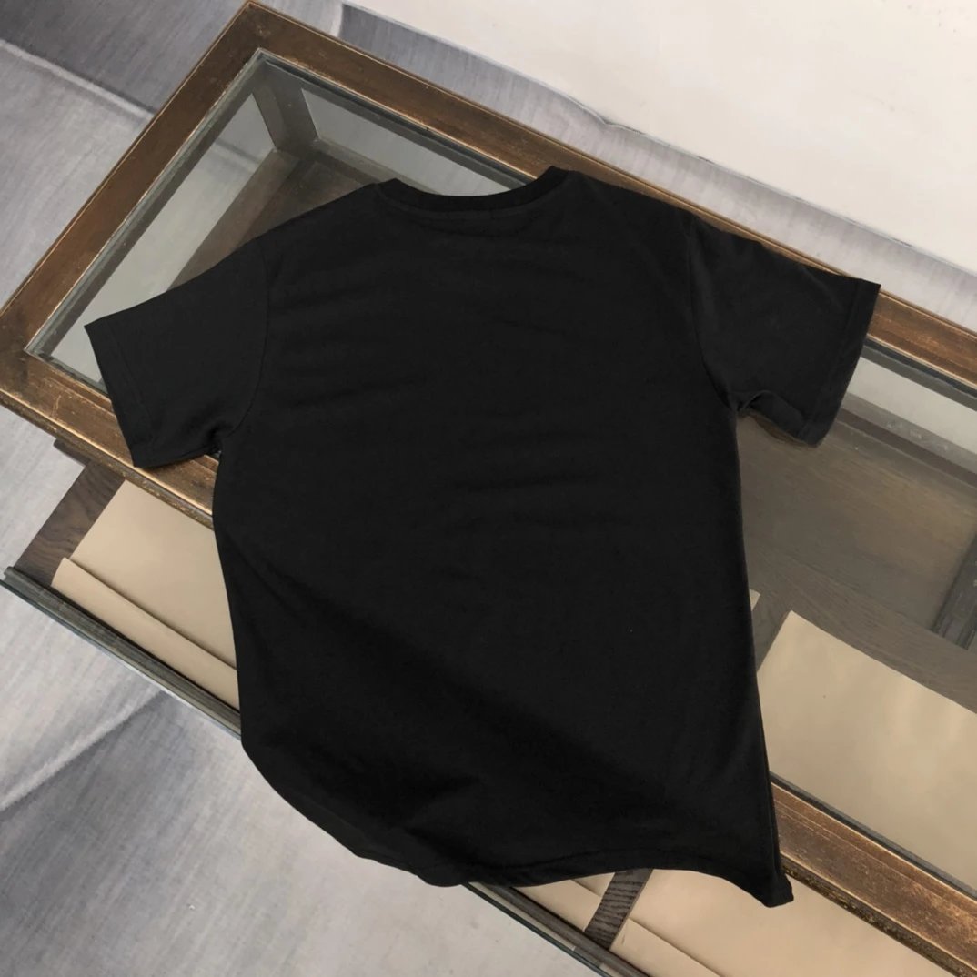 LOEWE T-shirt Four Rabbits Print on the Chest logo round Neck Short Sleeve25ss New Pure Cotton Unisex Style T Casual T-Shirt Base Layer Shirt OS Loose Fit Half Sleeve Top Plus Size