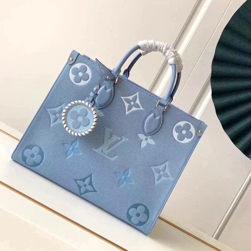 Louis Vuitton LV Women's Bag Top version M45718M45717BYthepoo2021New Mummy Bag ontheg Shopping Bag Full Leather Vanilla Yellow Medium Tote Beige White Gradient Detail Shoulder Bag Handbag Women's Bag