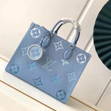 Louis Vuitton LV Women's Bag Top version M45718M45717BYthepoo2021New Mummy Bag ontheg Shopping Bag Full Leather Vanilla Yellow Medium Tote Beige White Gradient Detail Shoulder Bag Handbag Women's Bag