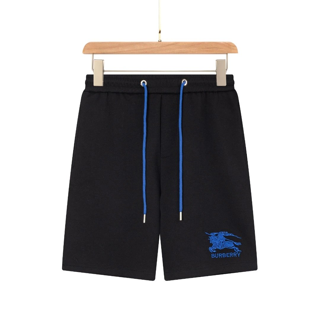 Burberry Shorts Front Knight Embroidery logo Five-point Shorts25ss New Drawstring Casual Summer Pants5Two-in-One Casual Sweatpants for Men and Women, Pure Cotton Joggers