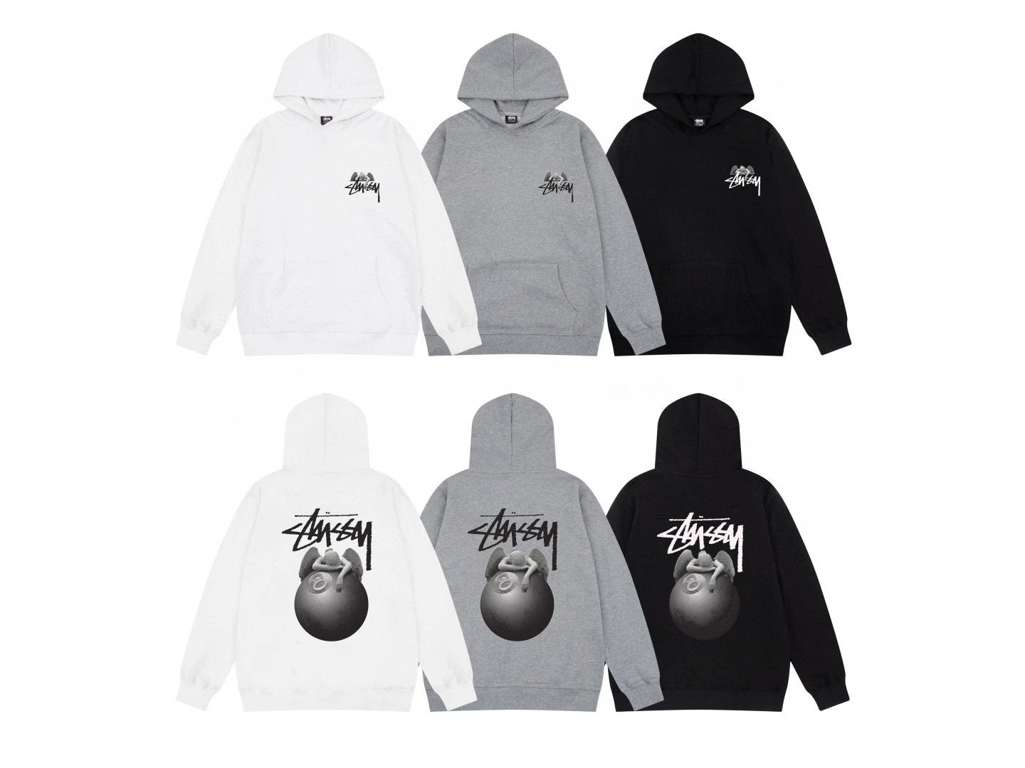 Stussy Hoodie Top Meimei Fashion Brand Classic Basic Style Hoodie World Parade Men's and Women's Couple Hooded Dice Sweater