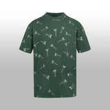 Louis Vuitton LV T-shirt Allover Hand-painted Print logo round Neck Short Sleeve25ss New Pure Cotton Unisex Style T T-shirt OS Loose Fit Base Shirt Half Sleeve T-Shirt Top Half Sleeve
