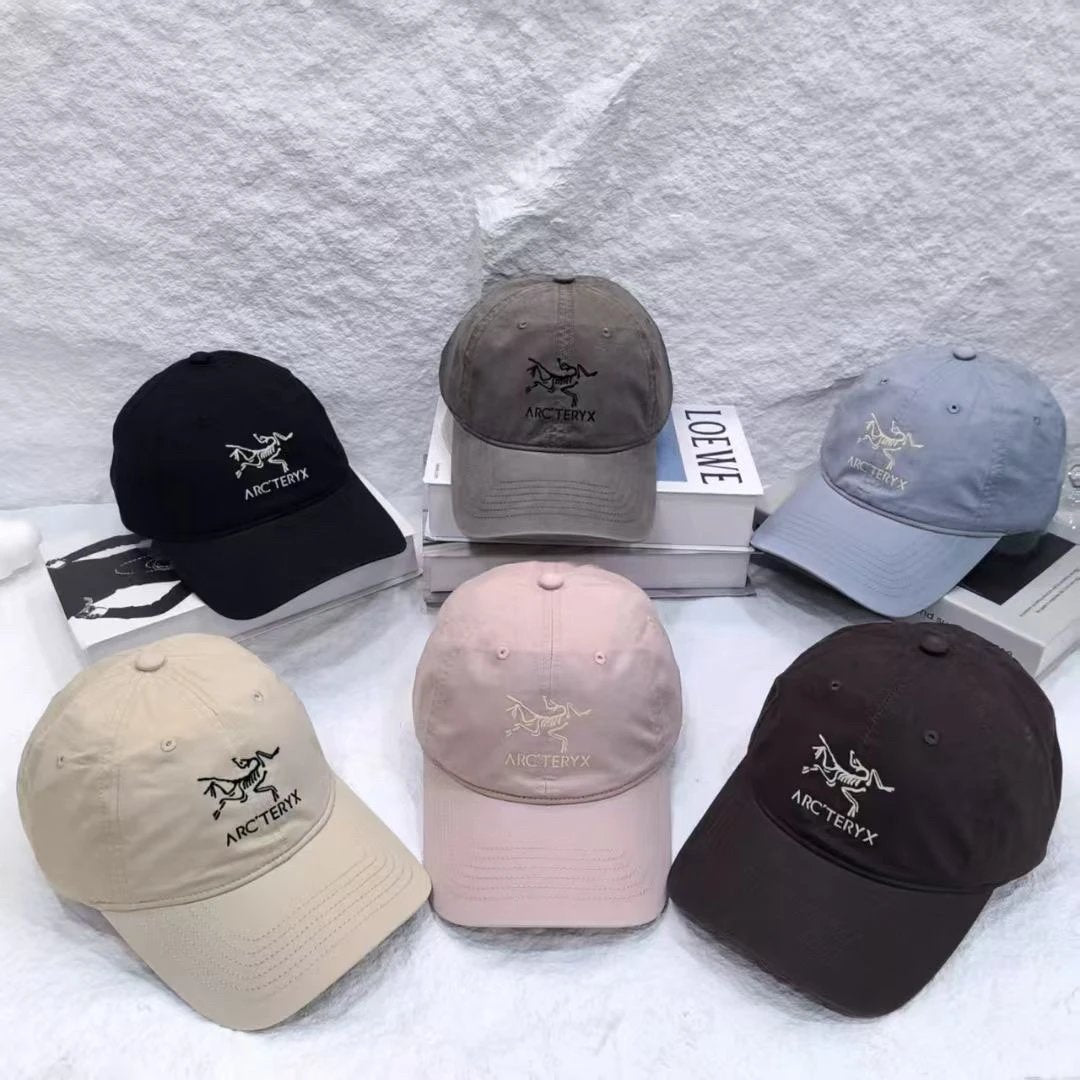 Arc'teryx Hat Skeleton logo Baseball Cap Sunshade Sun Protection Duckbill Cap Unisex Couple Style Large Head Circumference Slimming Face Curved Brim Versatile Sports Hat