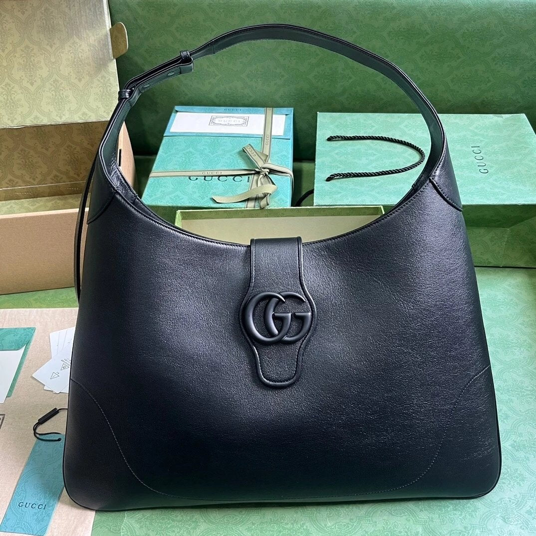 Gucci Women's Bag Top version 【**Version Original Leather】23Autumn and Winter New Aphrodite Series Large Backpack Softhobo Large Shoulder Tote Bag Selenodont Bag Underarm Bag Shoulder Bag Crossbody Bag Oversized Shopping Bag Mummy Bag Commuter Bag Women's