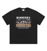 Burberry T-shirt The Last Supper Pattern Print on the Chest logo round Neck Short Sleeve25ss New pure cotton T Unisex T-Shirt OS Loose Fit Base Shirt Top Half Sleeve T-Shirt