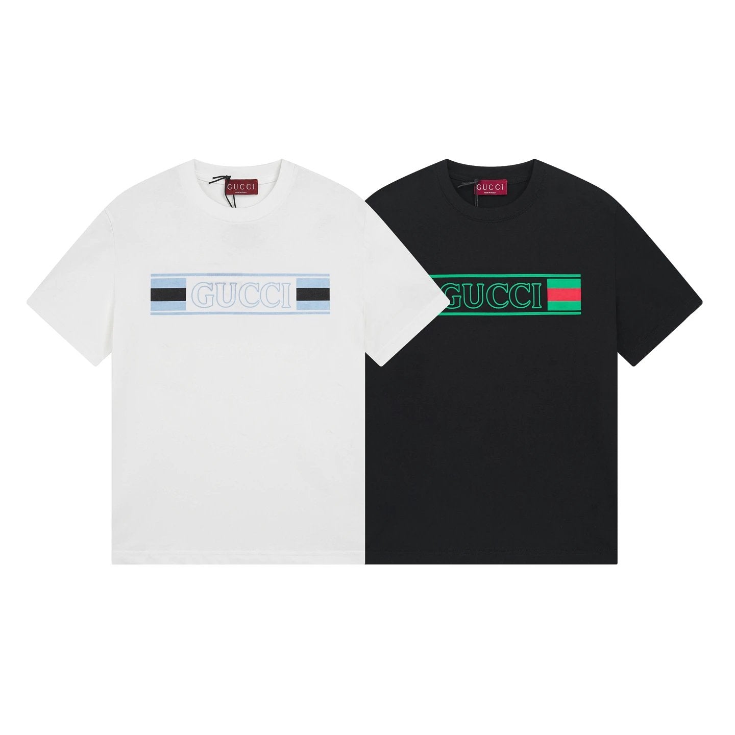 Gucci T-shirt Chest Letter Print logo round Neck Short Sleeve25ss New pure cotton T Unisex T-Shirt OS Drop Shoulder Loose Fit Base Shirt Top T-Shirt Short Sleeve