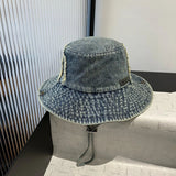 Louis Vuitton LV Hat Letter Patch logo Fisherman Hat Casual Sun Protection Face Covering UV Protection Outdoor Versatile Flat Top Bucket Hat